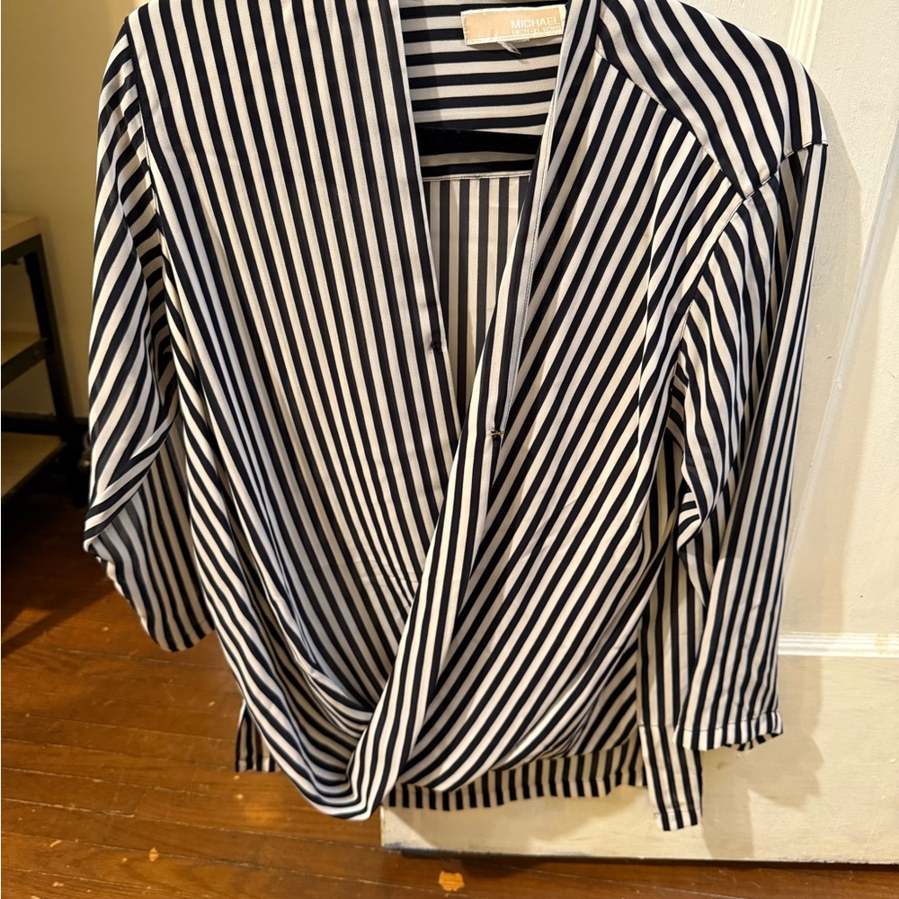 Michael Kors Striped Navy and White Women's Top